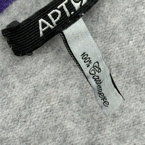 APT. 9 Women's Argyle Cardigan Sweater Size large Cashmere Gray & Purple - Picture 3 of 9